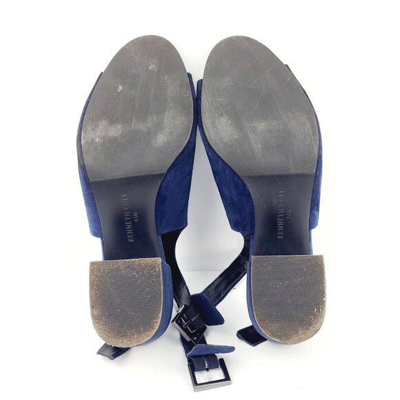 Kenneth Cole Blue Suede Block‎ Heeled Sandal - Size 6.5 - Picture 8 of 8